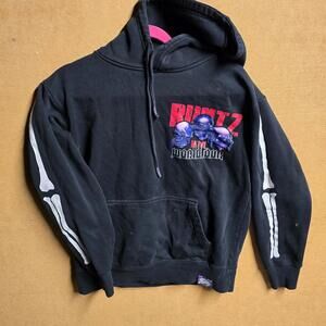 Runtz Worldwide Hoodie Sweatshirt Medium Streetwear Skulls